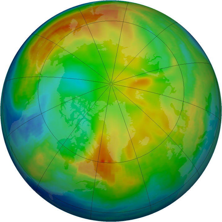 Arctic ozone map for 16 December 2000